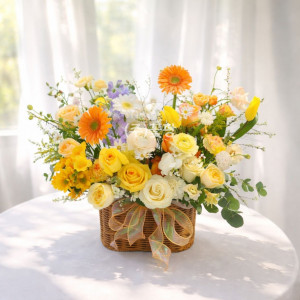 오렌지 태양 아래